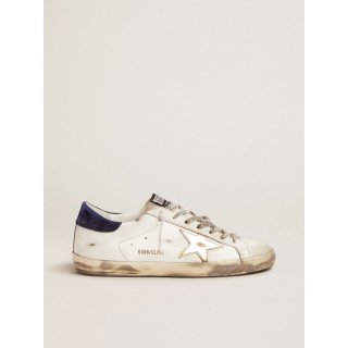 Super-Star sneakers with midnight-blue corduroy velvet heel tab