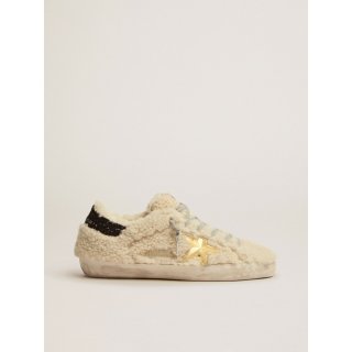 Super-Star sneakers in shearling with gold 3D star